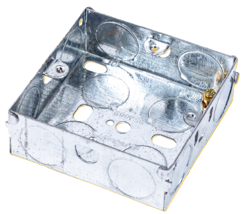E11 NIGLON 25mm Steel 1 Gang Switch & Socket Back